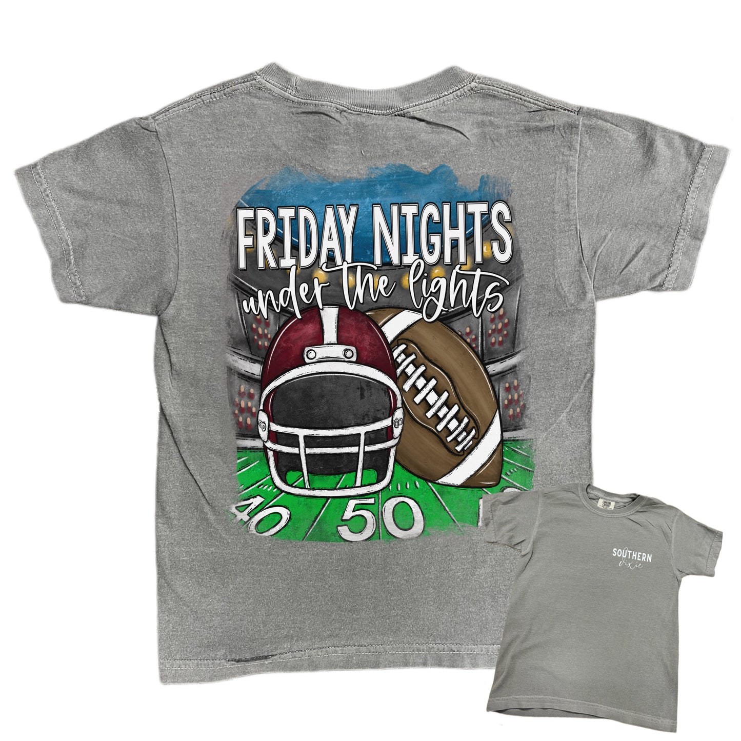 Friday Nights Maroon Boys Tee