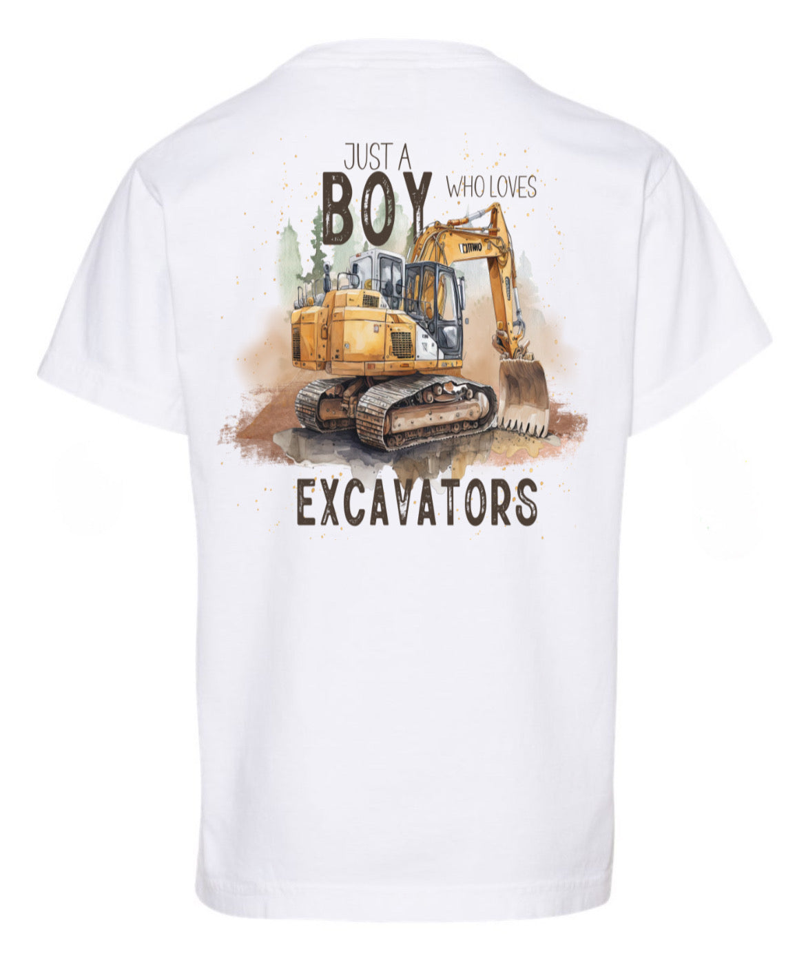 Loves Excavators Boys Tee