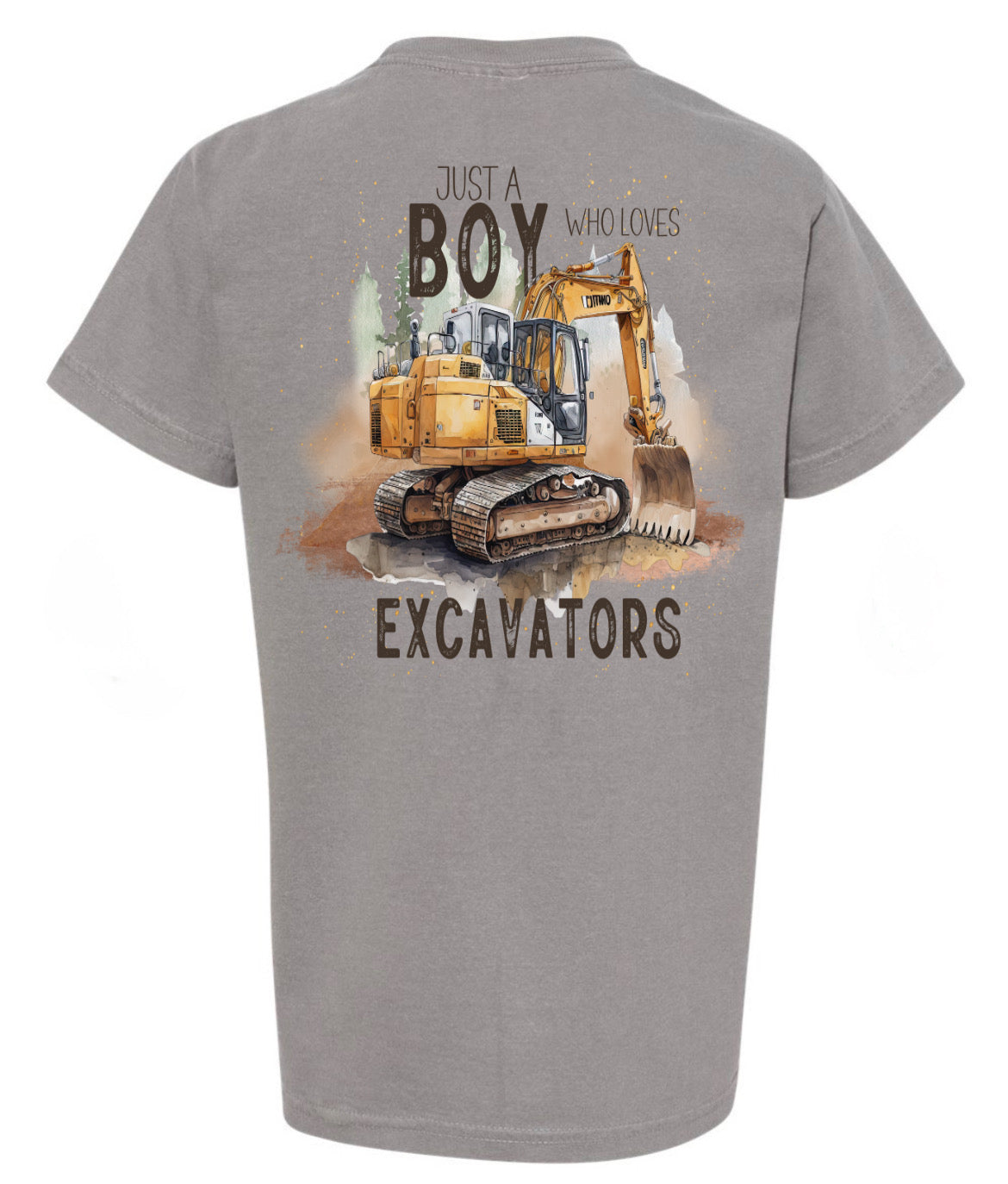 Loves Excavators Boys Tee