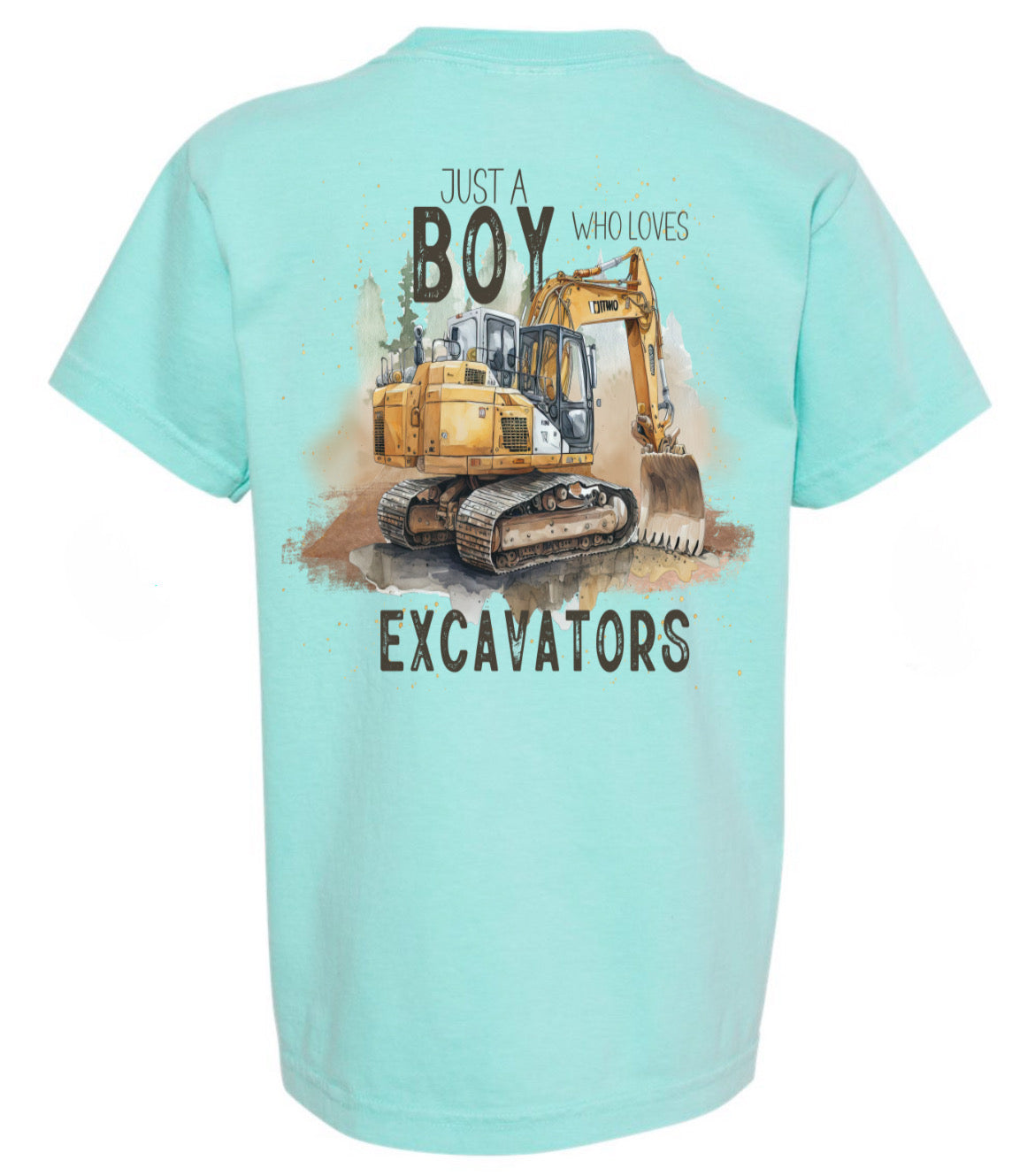 Loves Excavators Boys Tee