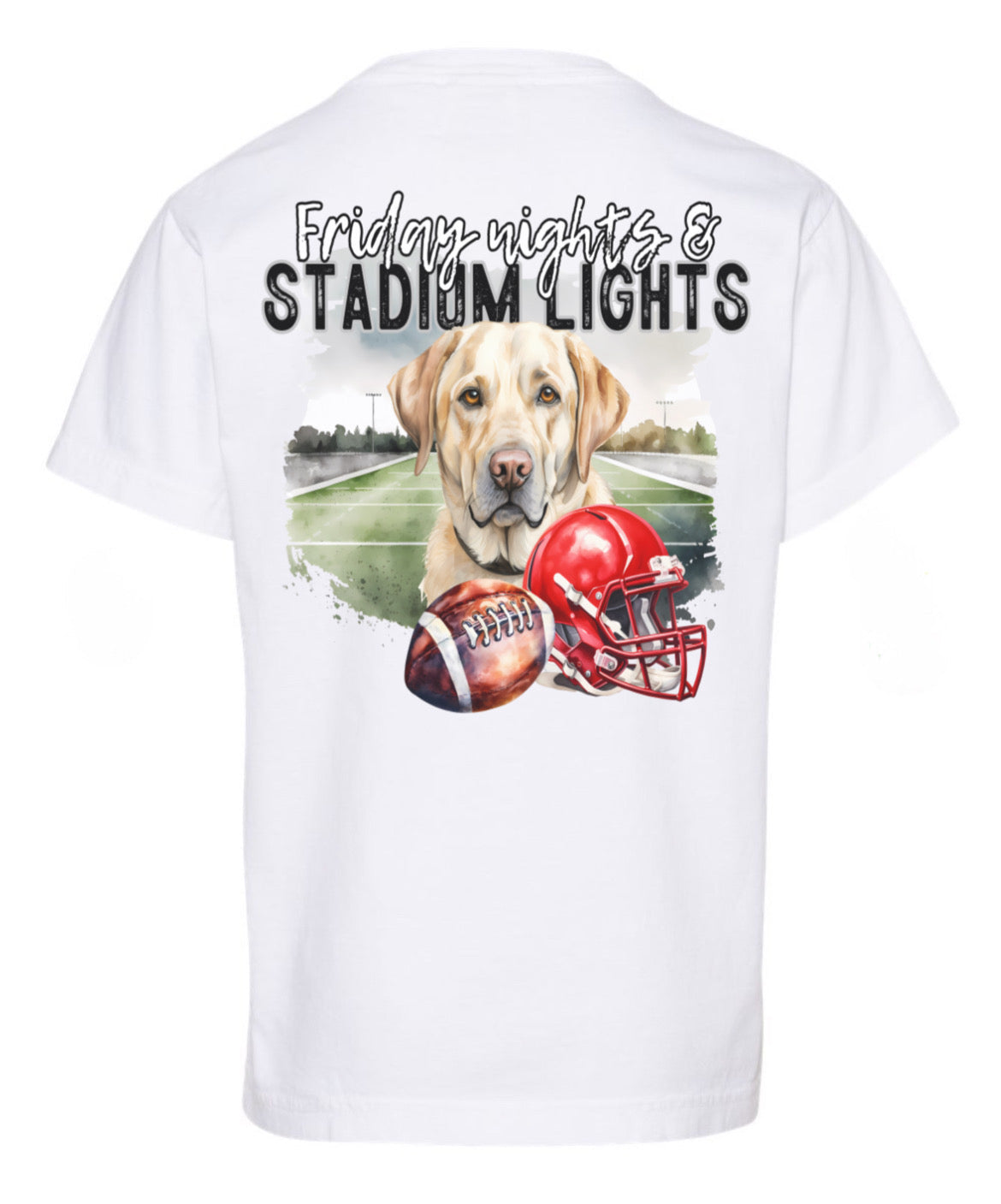 Stadium Lights Yellow Lab Boys Tee