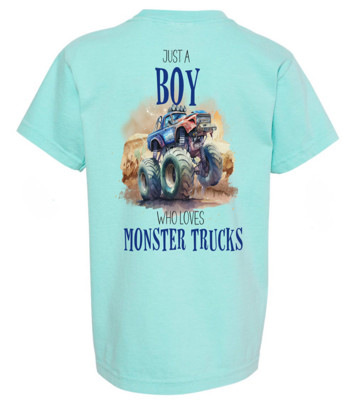 Loves Monster Trucks Boys Tee