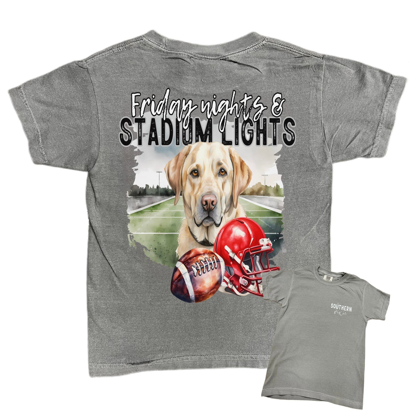 Stadium Lights Yellow Lab Boys Tee