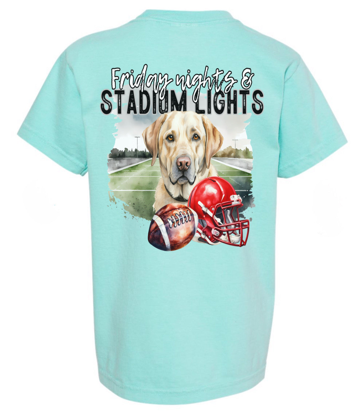 Stadium Lights Yellow Lab Boys Tee